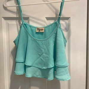 Show me your mumu turquoise crop top excellent condition
